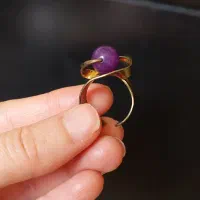 انگشتر آمتیست با رکاب برنج|جواهرات|اصفهان, ملکشهر|دیوار