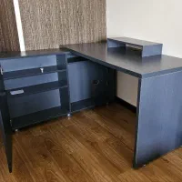 میز کار به همراه ال چپ و پایه مانیتور