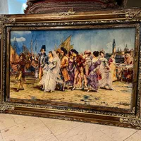 تابلوفرش مهمانی ونیز ابریشم سایز قالیچه بزرگ