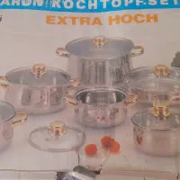 سرویس ۱۲ پارچه قابلمه استیل با کفی سه لایه المانی