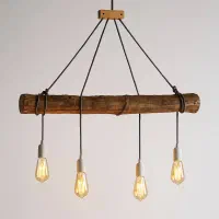 لوستر و آویز مینیمال با ۴ لامپ ادیسونی ۴ وات