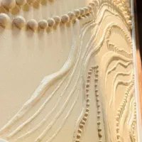 تابلو دکوراتیو تمام برجسته با طرح مروارید/ رنگ کرم|تابلو، نقاشی، عکس|فردیس, خیام غربی|دیوار