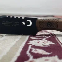 چاقو شکاری دسته چوبی طرح گوزنی