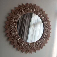 آینه دیواری مکرومه
