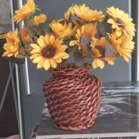 گلدان با گلهای خشک ومصنوعی