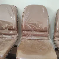 دو صندلی انتظار شش نفره چرمی با کاور نایلونی|مبلمان اداری|ایلام, |دیوار