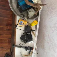 آکواریوم شیشه خم بزرگ با همه لوازم و وسایل|ماهی|شهریار, شهریار|دیوار