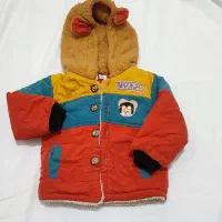 کاپشن بچگانه  تدی   و  کلاه  بافت  مناسب تا ۲سال