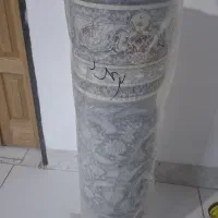 فرش کناره ۱در ۴ تک طوسی سفارشی کاشان*اکبند*۹