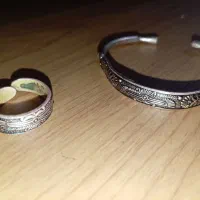 دستبند و انگشتر مسی