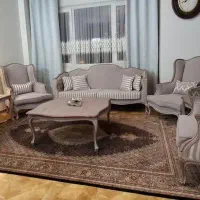 مبل نئو کلاسیک ۷ نفره همراه با میز ناهارخوری|مبلمان خانگی و میز عسلی|تهران, شهرک دانشگاه شریف|دیوار