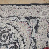 یک جفت  ۹متری گل برجسته و بسیار شیک طوسی صورتی کرم