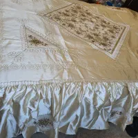 روتختی دونفره مروارید و ملیله دوزی شده در حد نو