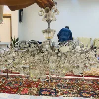 لوستر ۲۰ شاخه کلاسیک در حد نو آبکاری نقره