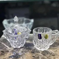 سرویس پذیرایی میوه شیرینی آجیل شکلات خوری کریستال|ظروف سرو و پذیرایی|تبریز, |دیوار