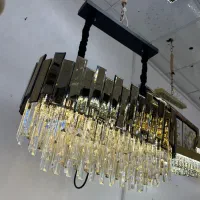 لوستر کریستال رایان شامپاینی مدرن 80×30|لوستر و چراغ آویز|تهران, نیروی هوایی (پیروزی)|دیوار