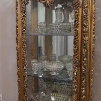 بوفه چوب راش ورق طلا