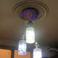 ۳ عدد لوستر تک حبابی و یک عدد سه شاخه ای|لوستر و چراغ آویز|اندیشه, اندیشه فاز ۱|دیوار