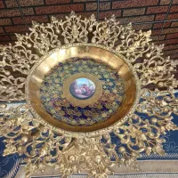 لوستر برنز آب طلا کاری و میوه خوری شاه پسند|لوستر و چراغ آویز|اهواز, زرگان|دیوار