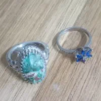 جفت انگشتر نقره معاوضه با عقیق یمن