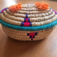 سبد ظرف در دار حصیری کپو