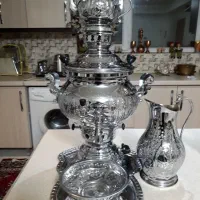 سماور قلم کاری طرح صدف|سماور، چای‌ساز، قهوه‌ساز|تهران, مینابی|دیوار