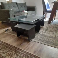 میز جلو مبلی و۴ عسلی وتابلو وان یکاد نو