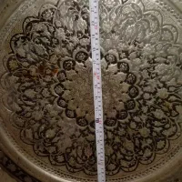 سینی مسی  قلم زنی|کلکسیون اشیاء عتیقه|رباط‌کریم, کیکاور|دیوار