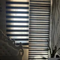 پرده زبرا ترک رنگ نقره ای مشکی