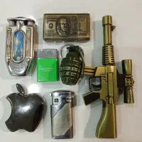 فندک پیپ وچوب سیگار منبت وچاقو قدیمی