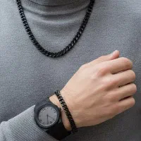 ست مردانه ساعت ودستبند باطراحی مینیمال.شیک .جذاب