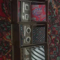 ۴عدد کراوات با دکمه سر استین ودستمال