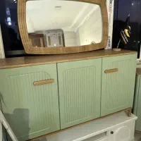 آینه کنسول سبز پسته ای زرکالا