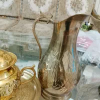 سرویس بزرگ سماور.کتری و آفتابه مسی|سماور، چایساز، قهوهساز|بروجرد, |دیوار