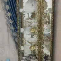 سرویس برنجی گنجه ساعت آیینه کنسول