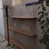 جا گلدونی و جا کتابی دست ساز با چوب روسی