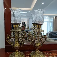 یک جفت شمعدان برنز نو