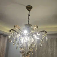 لوستر برنز کریستالی 8 شاخه 2 عدد