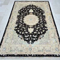 فرش چله ابریشم تبریز مشکی