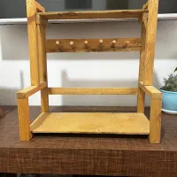 استند چوبی و سینی چوبی