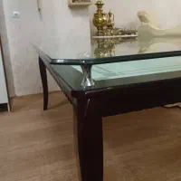 فقط میز ناهار خوری کاملا چوبی با شیشه ۱۰ میلی|میز و صندلی غذاخوری|تبریز, |دیوار