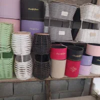 انواع باکس وسبد چوبی ابزارگل آرایی|گل مصنوعی|برخوار, |دیوار