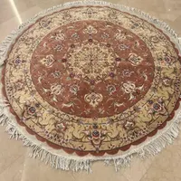 قالیچه گرد تبریز گل ابریشم قطر ۱/۵|فرش|تهران, دروس|دیوار