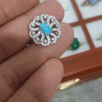 انگشتر فیروزه زنانه آبکاری رادیوم|جواهرات|بابل, |دیوار