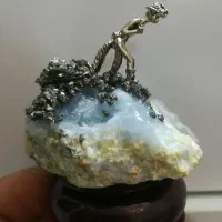 سنگهای زینتی با آدمک معدن کار|کلکسیون اشیاء عتیقه|رفسنجان, |دیوار