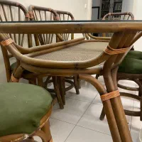 میز نهار خوری ۸ نفره بان بامبو وارداتی نیم ست