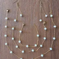 سرویس مرواریدی و سنگ کریستال رنگ ثابت تضمینی
