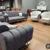 مبل راحتی صدفی با اسکلت فلزی، قیمت مناسب بی نظیر