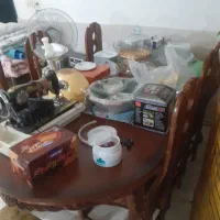 میز نهارخوری ۸ نفره چوبی کارکرده سالم