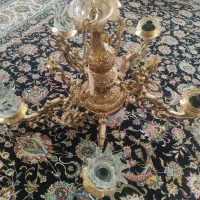 لوستر ۵شاخه بدنه برنج شاخه ها طرح برنجی
